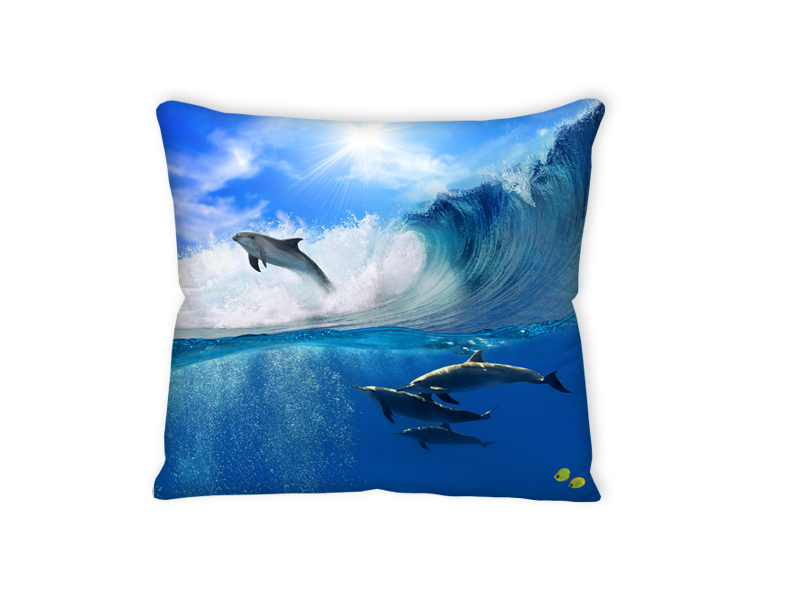 Подушка антистресс "Дельфины и волны"