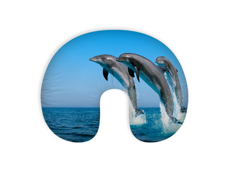 Подголовник антистресс "Три дельфина"
